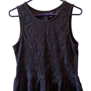 Petticoat Alley Black Peplum Top